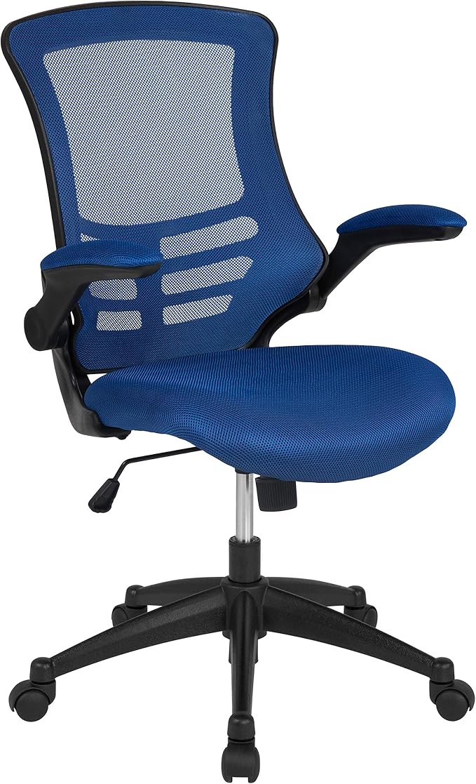 Flash Furniture Kelista Mid-Back Blue Mesh Swivel Ergonomic Task Office Chair by FlashFurniture