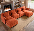 ELUCHANG 150" U Shaped Modular Sectional Cloud Couch by ELUCHANG