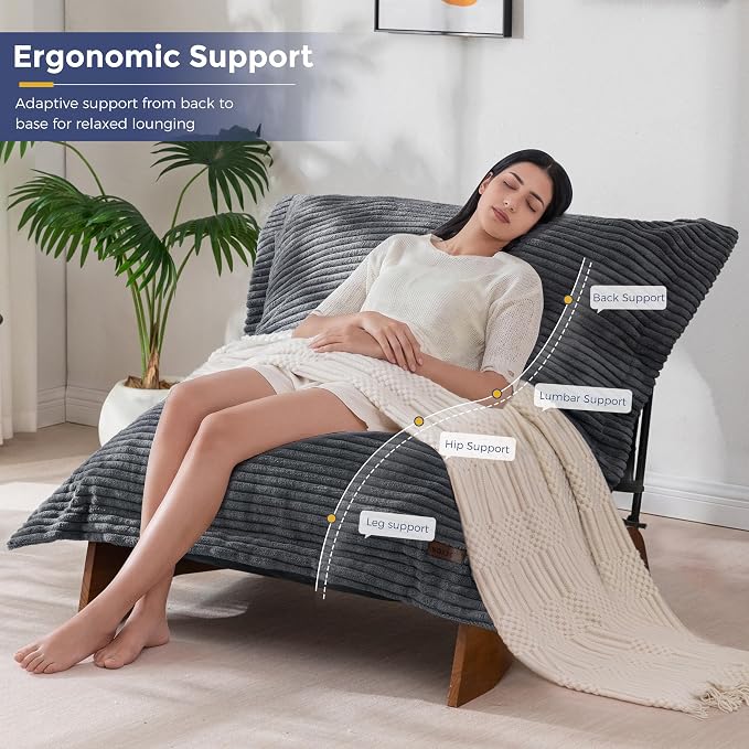 MAXYOYO Adjustable Living Room Chair, Convertible Bean Bag Chair & Recliner - Image 9