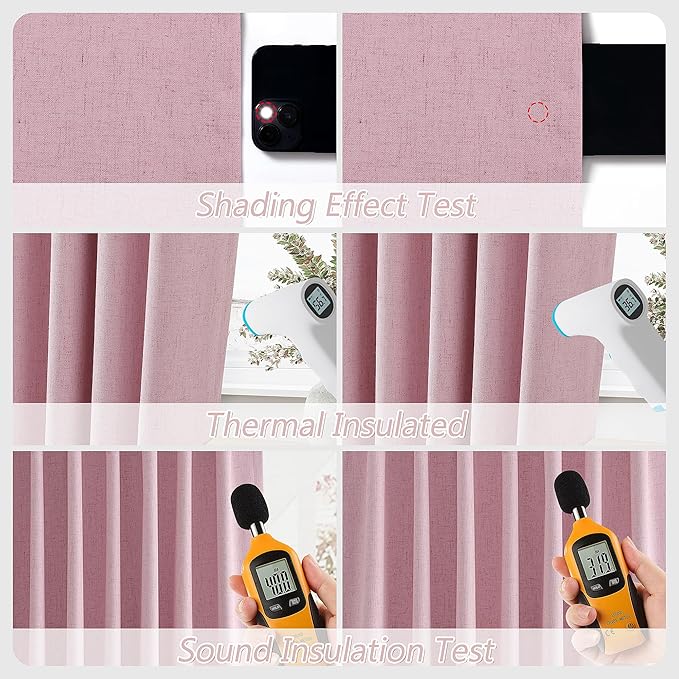 Guken 100% Blackout Curtains 84 Inch Length 2 Panels Set - Image 5