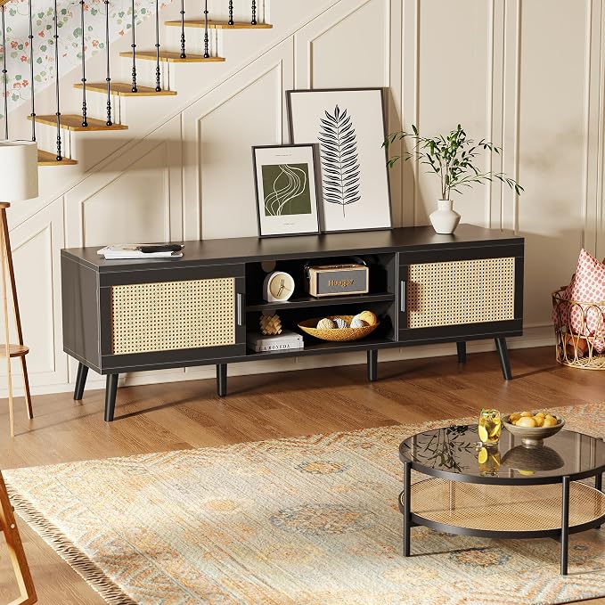 SUPERJARE TV Stand for 65 Inch TV, Entertainment Center - Image 5