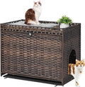 Cat Litter Box Enclosure with Soft Litter Mat; Hidden Cat Washroom Furniture by Catlitterboxenclosure