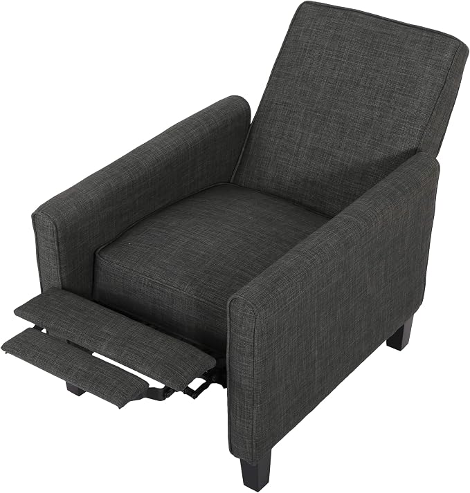 Christopher Knight Home Emmie Fabric Recliner, Moss Gray, Dark Brown - Image 4
