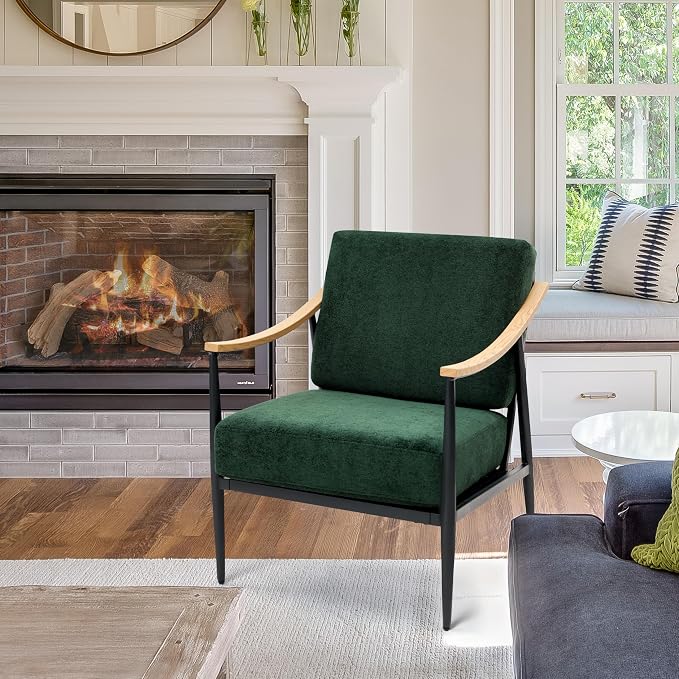 RNKSFX Modern Accent Chair for Living Room Bedroom Mid Century Arm Chair - Image 9