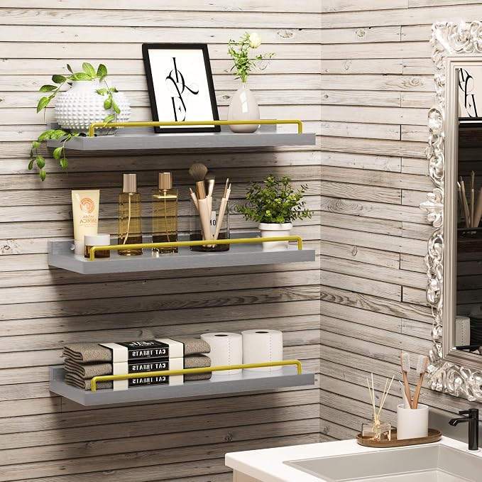 RYOFOBETTO Floating Shelves for Wall Decor, Living Room, Picture Frames - Image 2