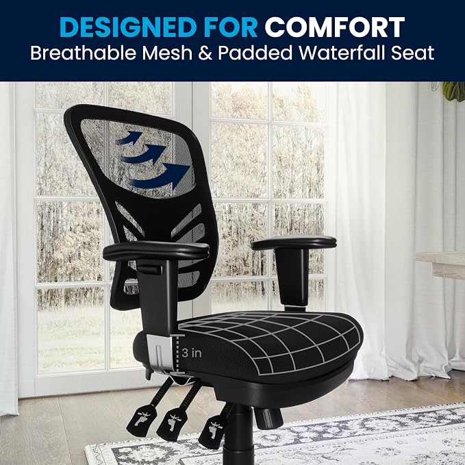 Flash Furniture Nicholas Mid-Back Swivel Desk Chair - Image 11