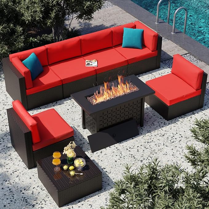 Vongrasig 8 Pieces Patio Furniture Set by Vongrasig