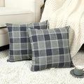 Stellhome Pack of 2 Linen Buffalo Check Throw Pillow Covers, Farmhouse Plaid by Stellhome