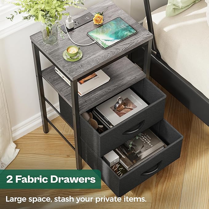 Huuger Nightstands Set of 2, End Tables - Image 5
