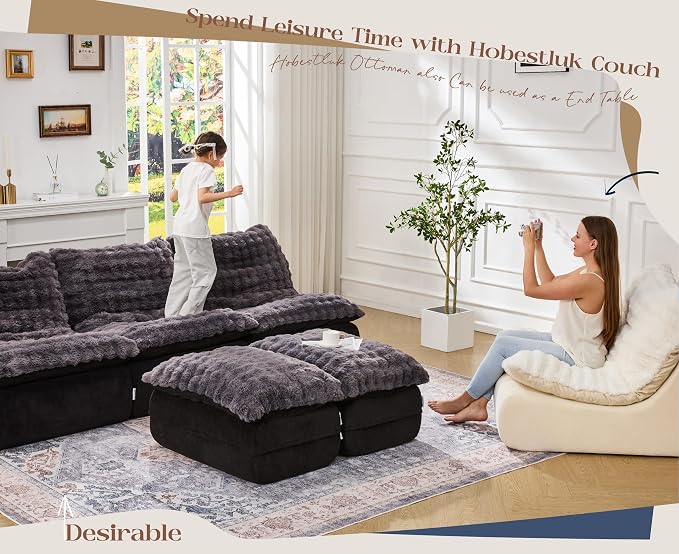 Hobestluk Sofa Couch Foam Sofa for Small Spaces Comfy Sofas - Image 6
