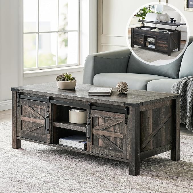 OKD 48" Farmhouse Lift Top Coffee Table by OKD