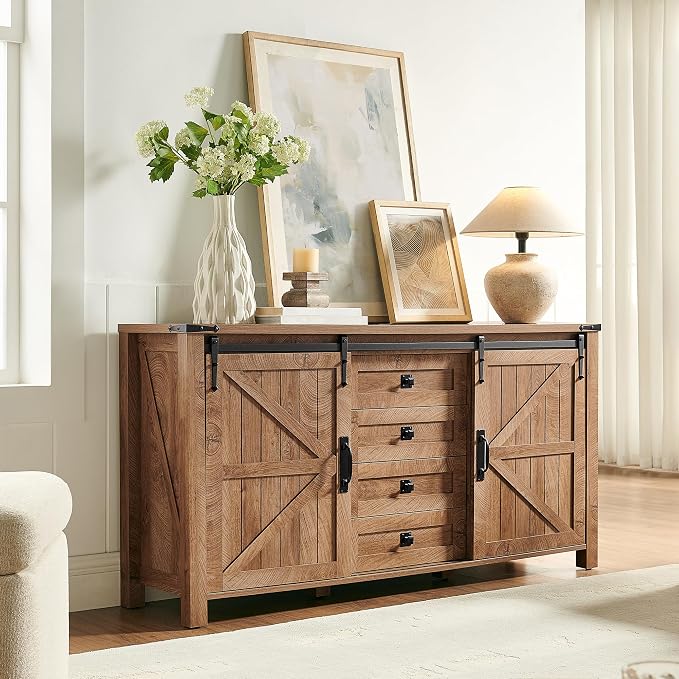 T4TREAM Farmhouse Sideboard Buffet Cabinet - Image 6