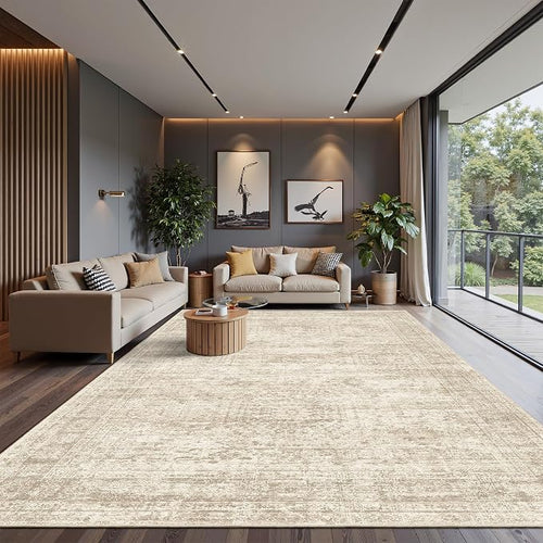 Area Rug 10x12 Vintage Washable Living Room Large Carpet Non Slip Bedroom - Image 2