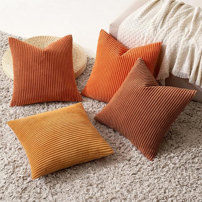 MIULEE Boho Farmhouse Throw Pillow Covers 18x18 Inch Set of 4 Mordern Nordic - Image 9