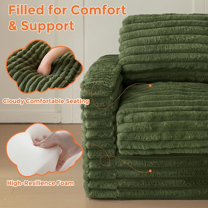 MAXYOYO Kids Bean Bag Chair, Comfy Faux Fur Bean Bag Sofa - Image 4
