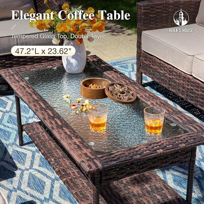 HERA'S HOUSE High Back Patio Furniture Set - Image 7