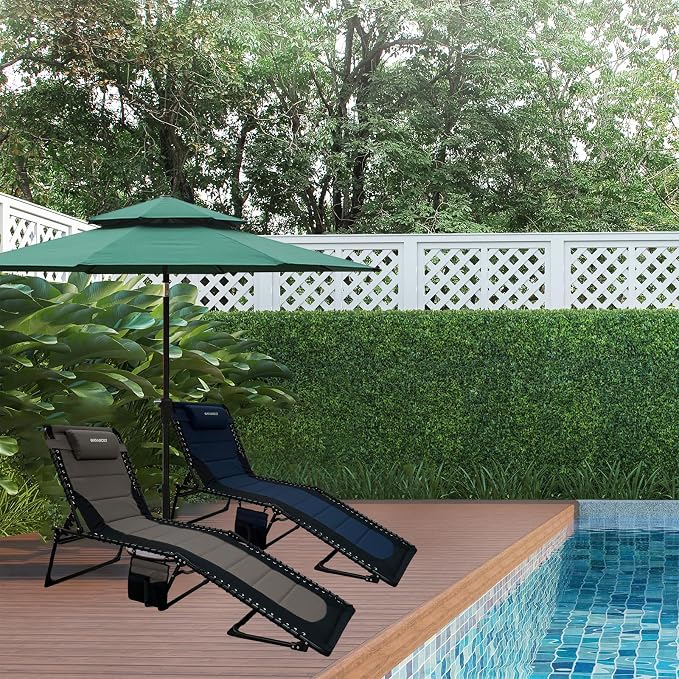 Outdoor Folding Lounge Chair Padded - Image 2