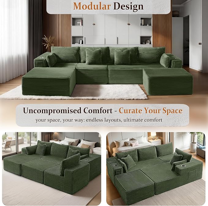 37" Cloud Sectional Couch Ottoman - Image 6