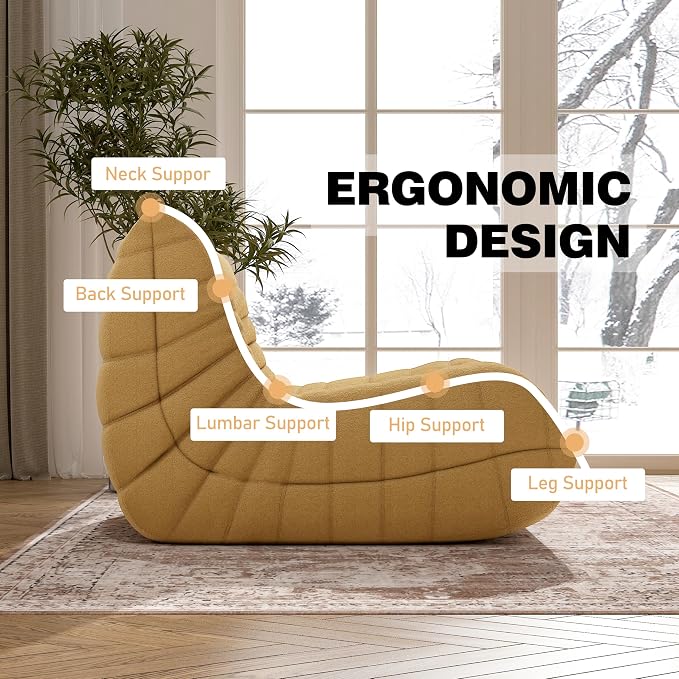 YVDNHP Bean Bag Chair, Memory Foam Bean Bag Sofa Large Bean Bag Chair - Image 5