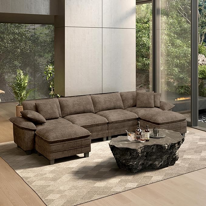 HERA'S HOUSE 158" Modular Sectional Sofa, Oversized U Shaped Couches by HERASHOUSE