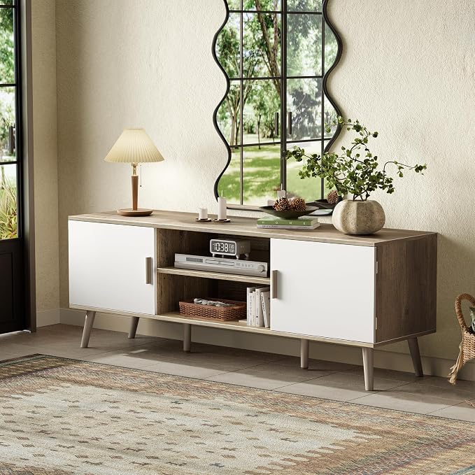 SUPERJARE TV Stand for 55 Inch TV, Entertainment Center - Image 9