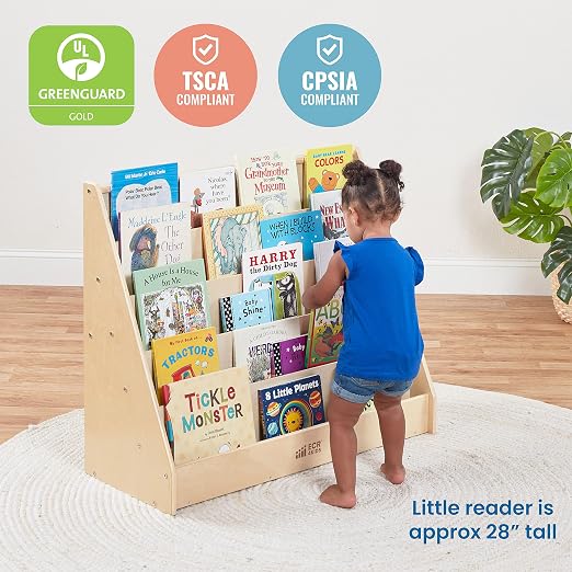 ECR4Kids Single-Sided Book Storage and Display, Montessori Furniture - Image 6