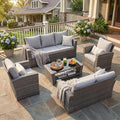 Wisteria Lane Patio Furniture Set, 5 Pieces Wicker Outdoor Furniture by WisteriaLane
