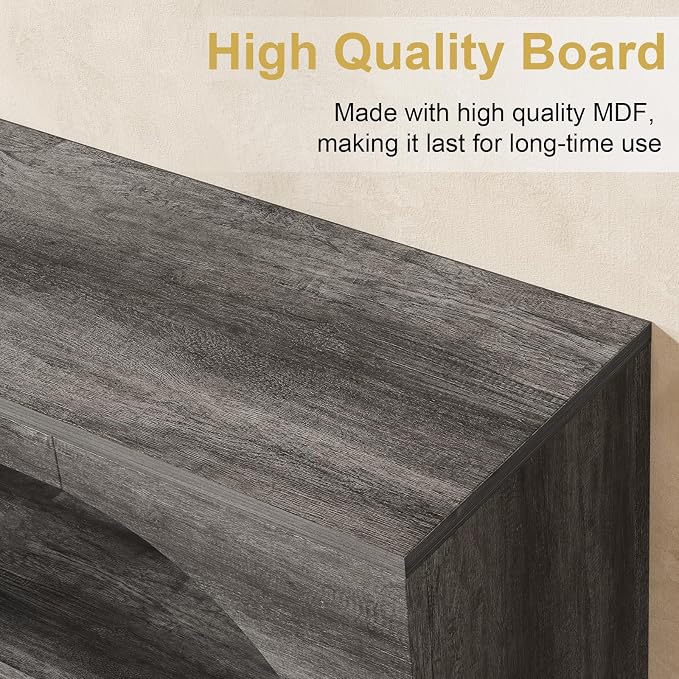 Console Table, 55-Inch Entryway Tables 3-Tier Wood Narrow Sofa Tables - Image 7