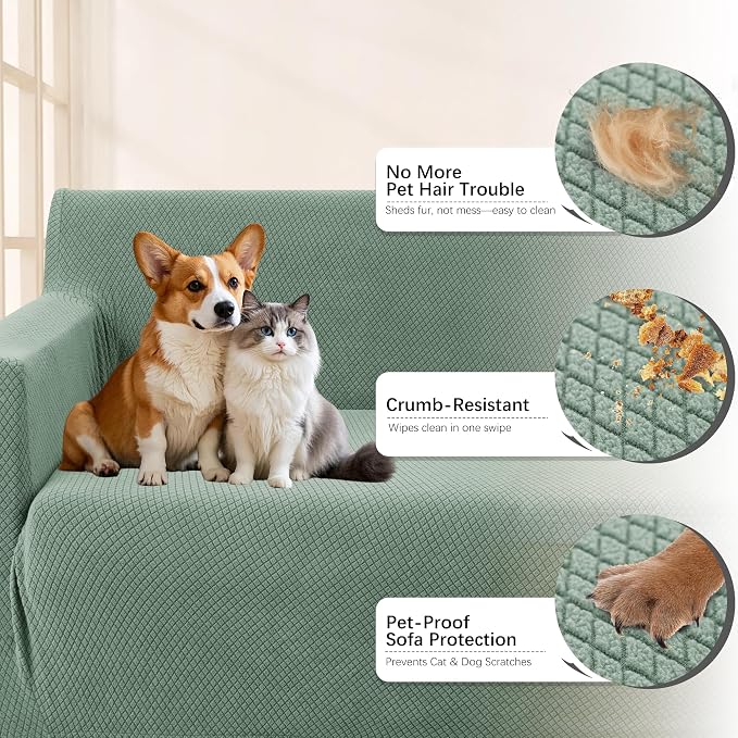 Arfntevss Stretch Sectional Couch Covers L Shaped Corner Sectional Sofa Cover - Image 3