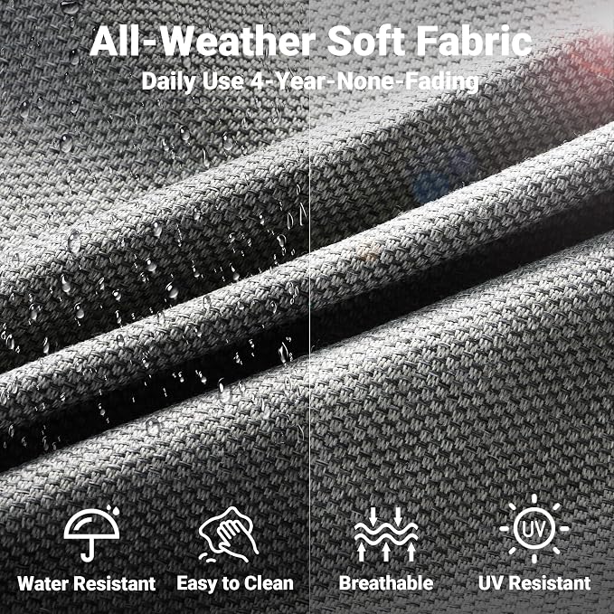 ovios 2-Piece Patio Furniture Set, Outdoor Wicker Sofa - Image 4
