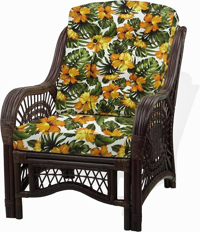 Malibu Lounge Living Accent Armchair Natural Rattan Wicker Handmade Design - Image 4