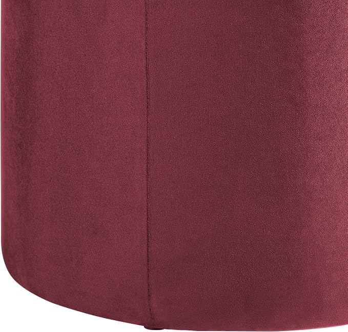 Studio Living® 19” Wentworth Ottoman Round Soft Velvet Bench, Stationary - Image 8