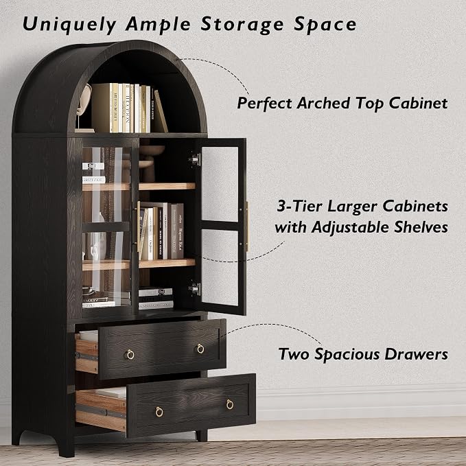 71" Arched Storage Cabinets - Image 4