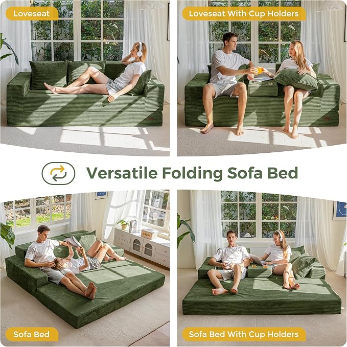 MAXYOYO Convertible Sofa Bed, Folding Sleeper Chair - Image 5