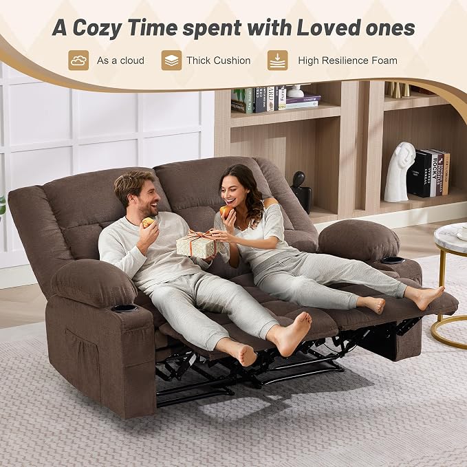 Loveseat Recliner Sofa, Big Large Reclining Sofa - Image 7