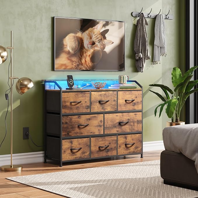 WLIVE Led Dresser for Bedroom, TV Stand for Bedroom - Image 2
