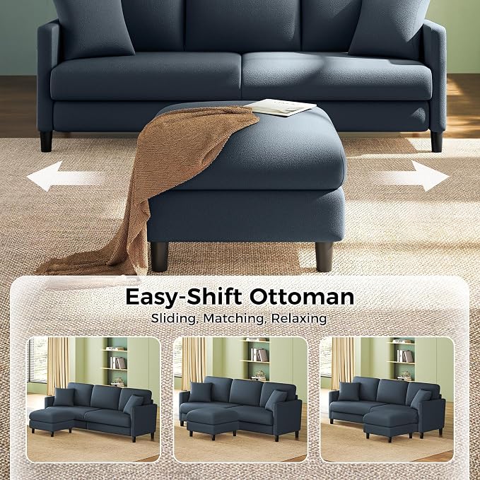 Welzona 83" Couches for Living Room, Teddy Sofa Couch - Image 3