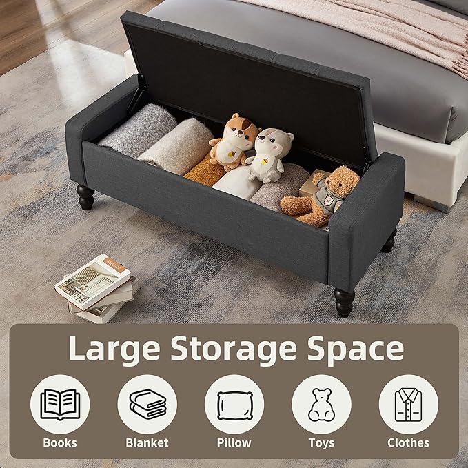 50" W Storage Ottoman Bench - Image 3