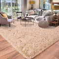 Camel Rugs for Bedroom, Soft Shaggy Modern Shag 4x6 Area Rug for Living Room by Quntue