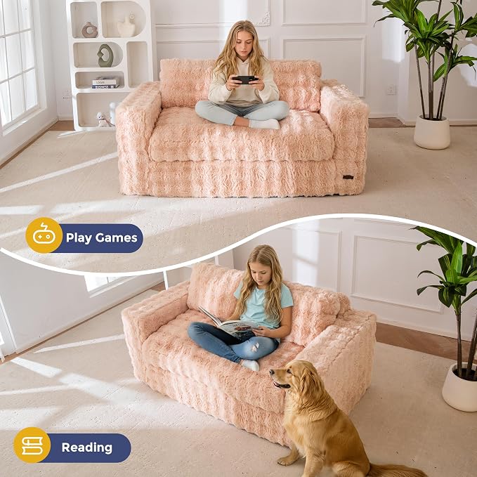 MAXYOYO Loveseat Sofa for Living Room, Small Sofa Couch Tufted Boneless Couch - Image 4