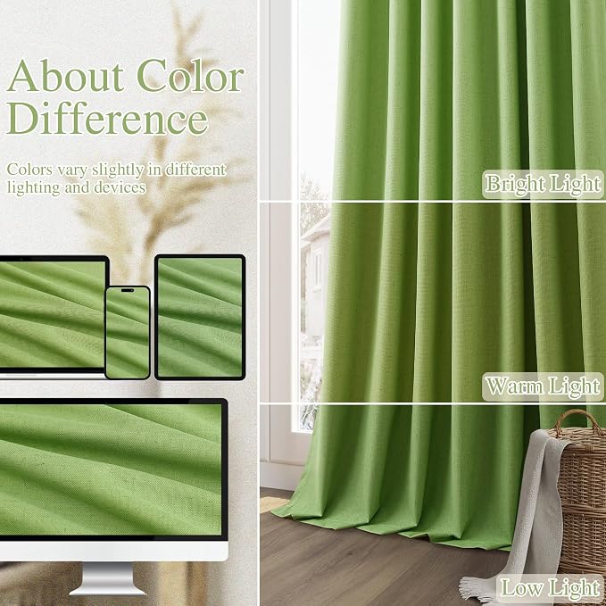 Guken 100% Blackout Curtains 102 Inch Length 2 Panels Set - Image 7