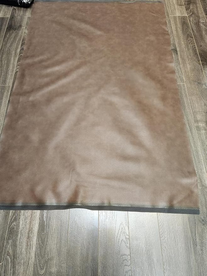 NAT Leathers | Cacao Brown Pebblegrain Soft Faux Vegan Leather PU | 5 Yards Cut - Image 6