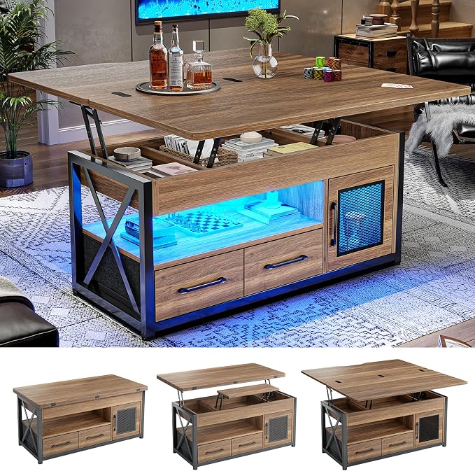 Itaar 40" Lift Top Coffee Table, 4 in 1 Coffee Tables by Itaar