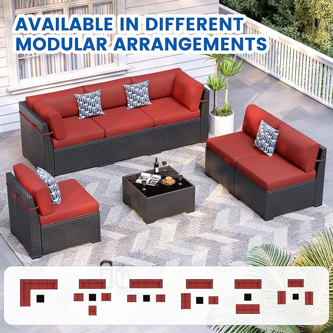 Patio Furniture Sets, 7-Piece Outdoor Patio Furniture - Image 7