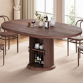 Jocoevol 47″–63″ Extendable Round Dining Table by JOCOEVOL