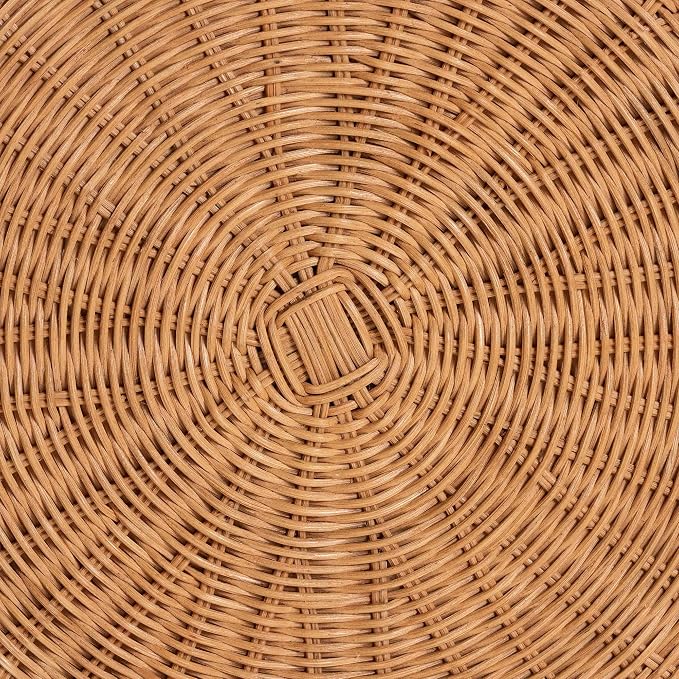 Bali & pari Dayo Scalloped Natural Rattan Console Table - Image 11