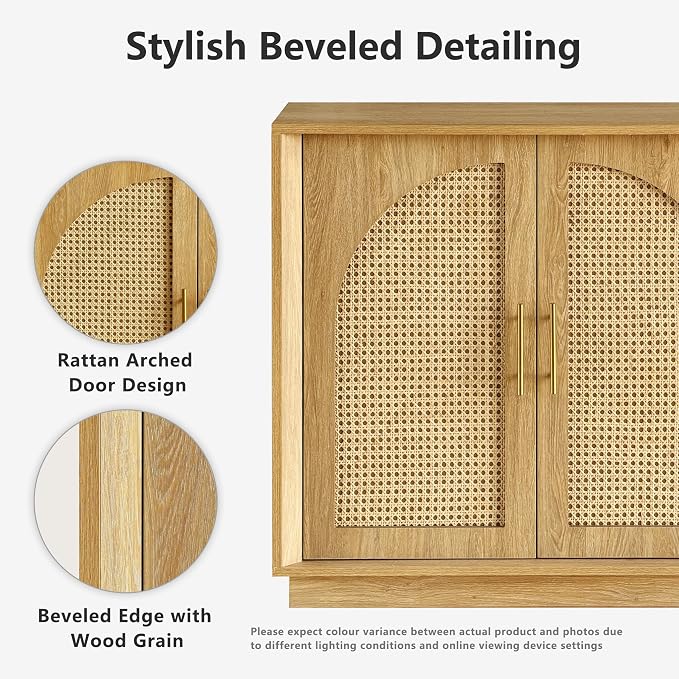 FORTUNETEC 63" Sideboard Buffet Cabinet - Image 3