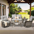 ovios 5-Piece Patio Furniture Set, Outdoor Wicker Sofa by OVIOS