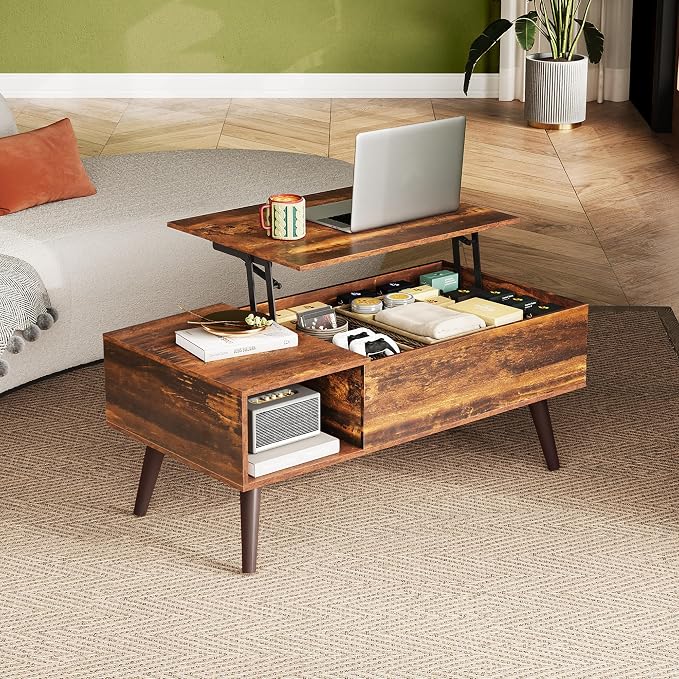 WLIVE Coffee Table with Storage & Lifting Top - Image 2