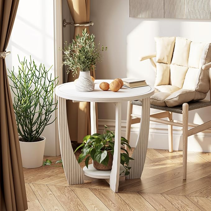 COZAYH Rustic Farmhouse end Table - Image 5